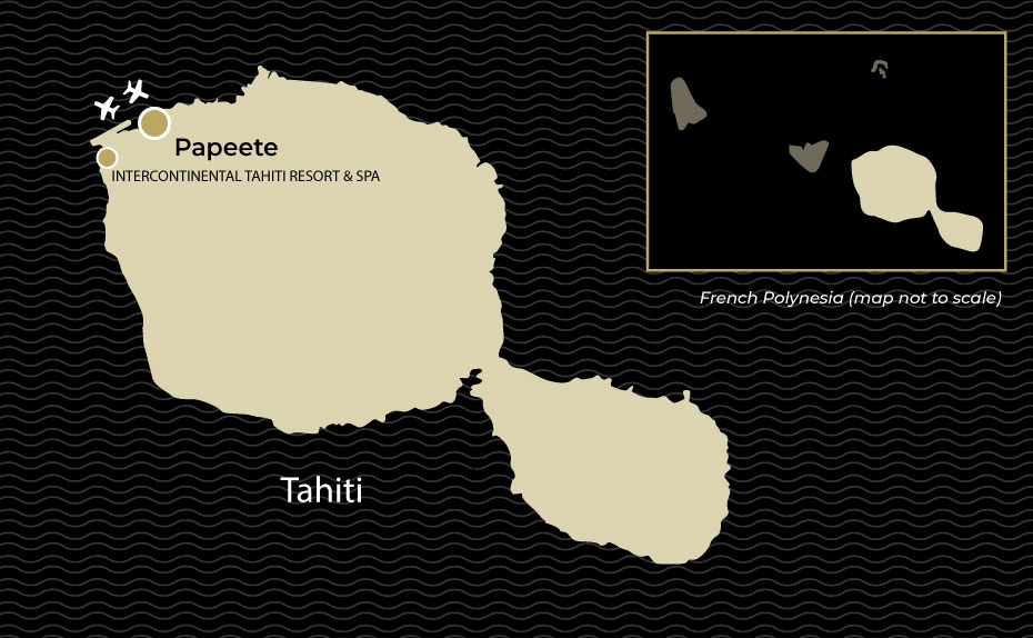 Map showing location of Intercontinental Tahiti Resort & Spa