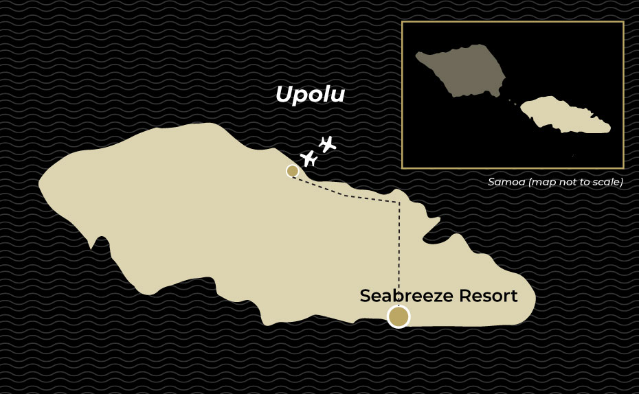 Map of Seabreeze Resort Upolu, Samoa