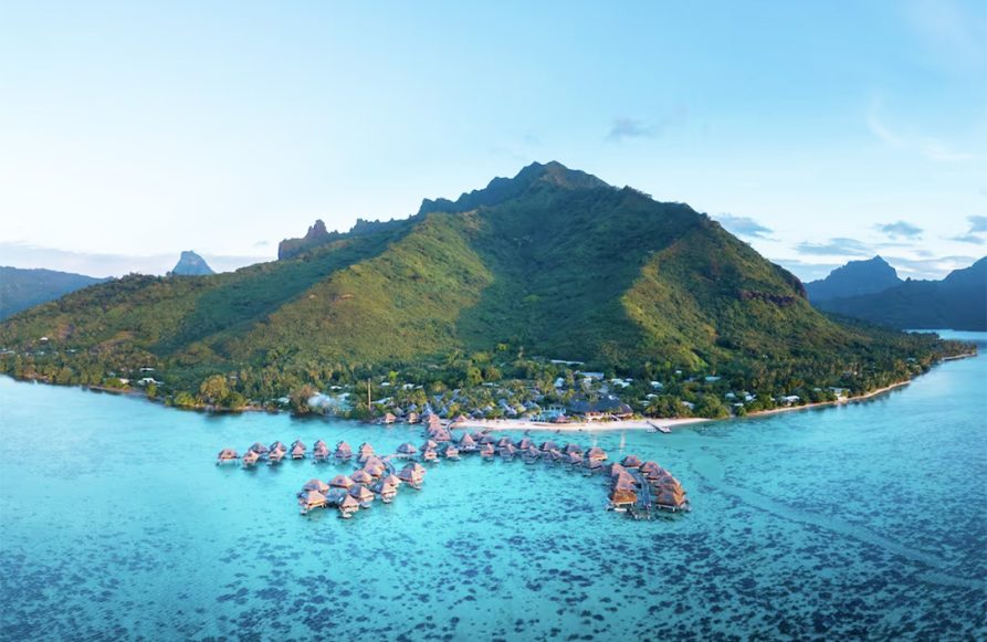Aerial view of Hilton Moorea Resort and Spa