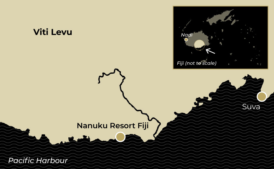 Map Showing Nanuku Resort Fiji