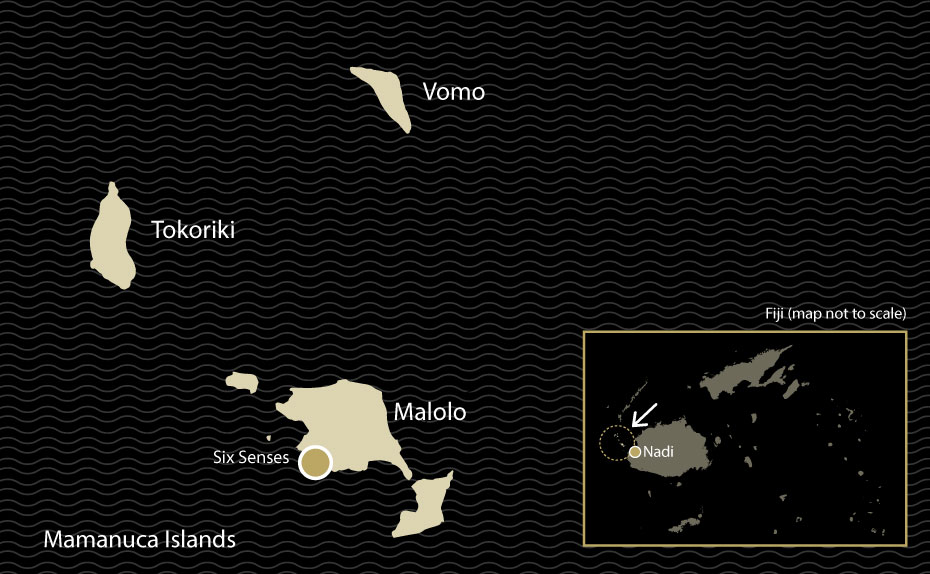 Map of Six Senses Fiji